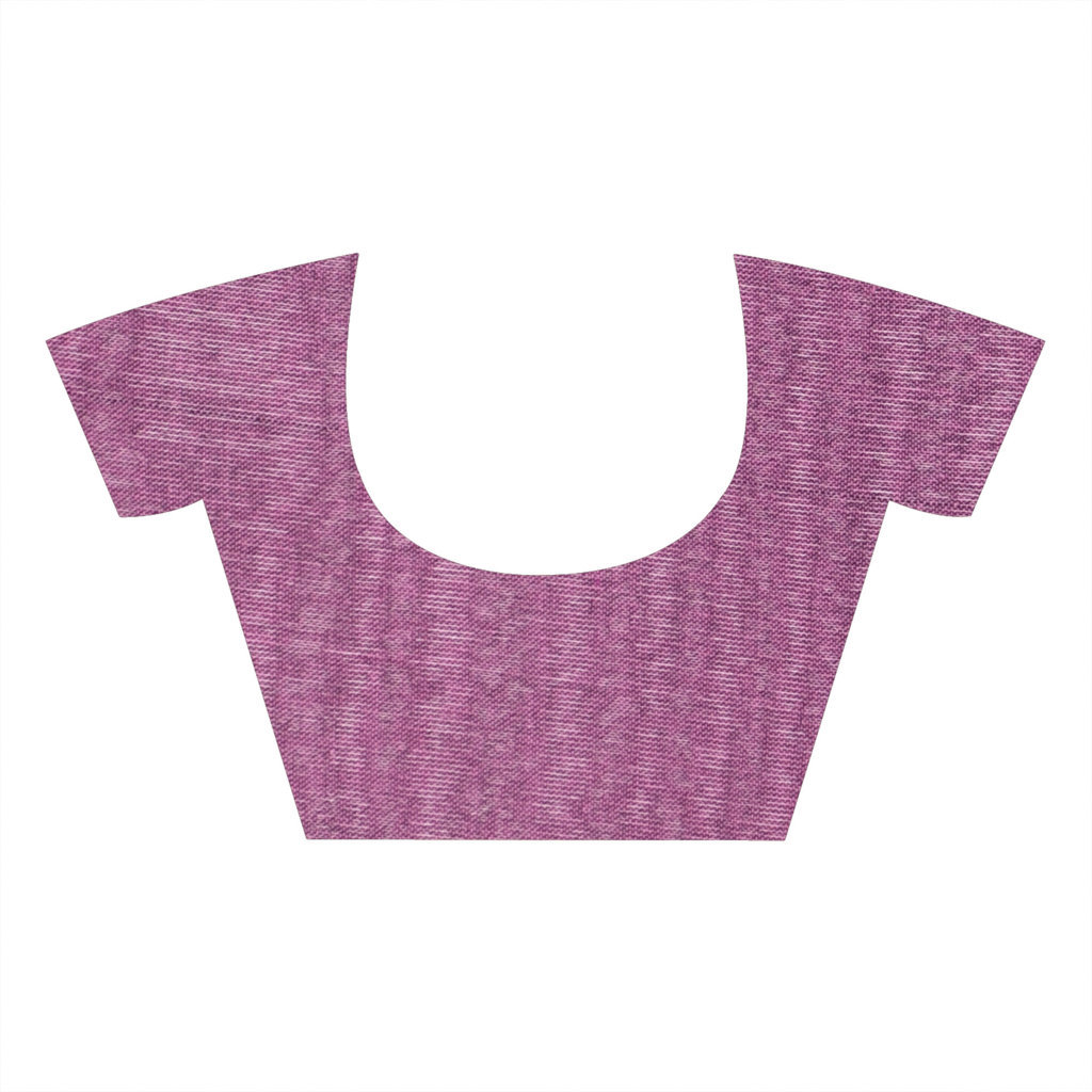 Purple Pure Cotton ThanKhadi Hand Loom Saree (465)